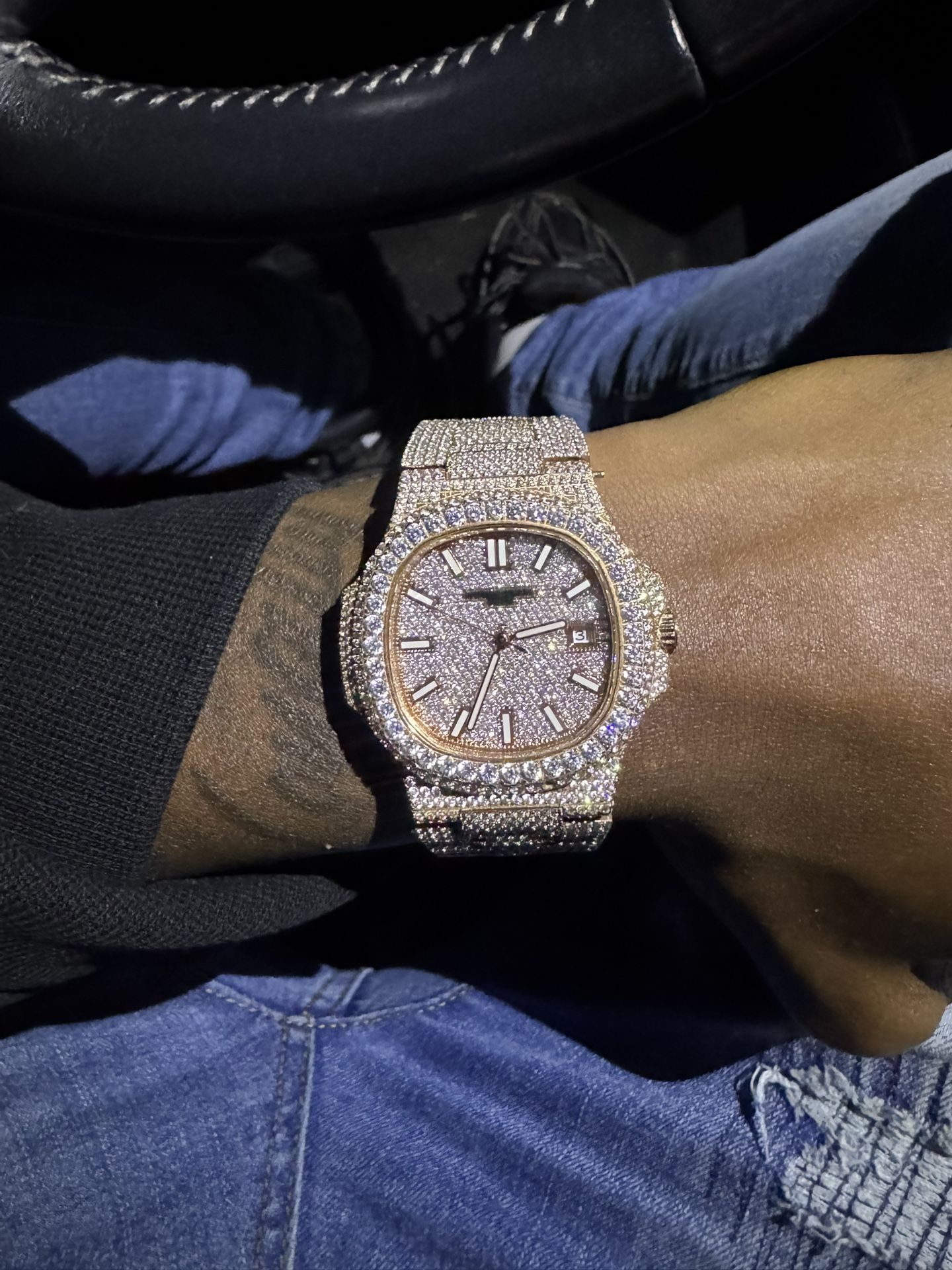 Moissanite Bussdown Watch