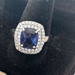 Sterling Silver.925 And Cz Ring Size 9