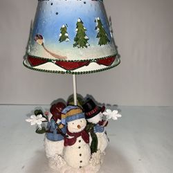 Christmas Snowmen Tealight Candle Holder 10”