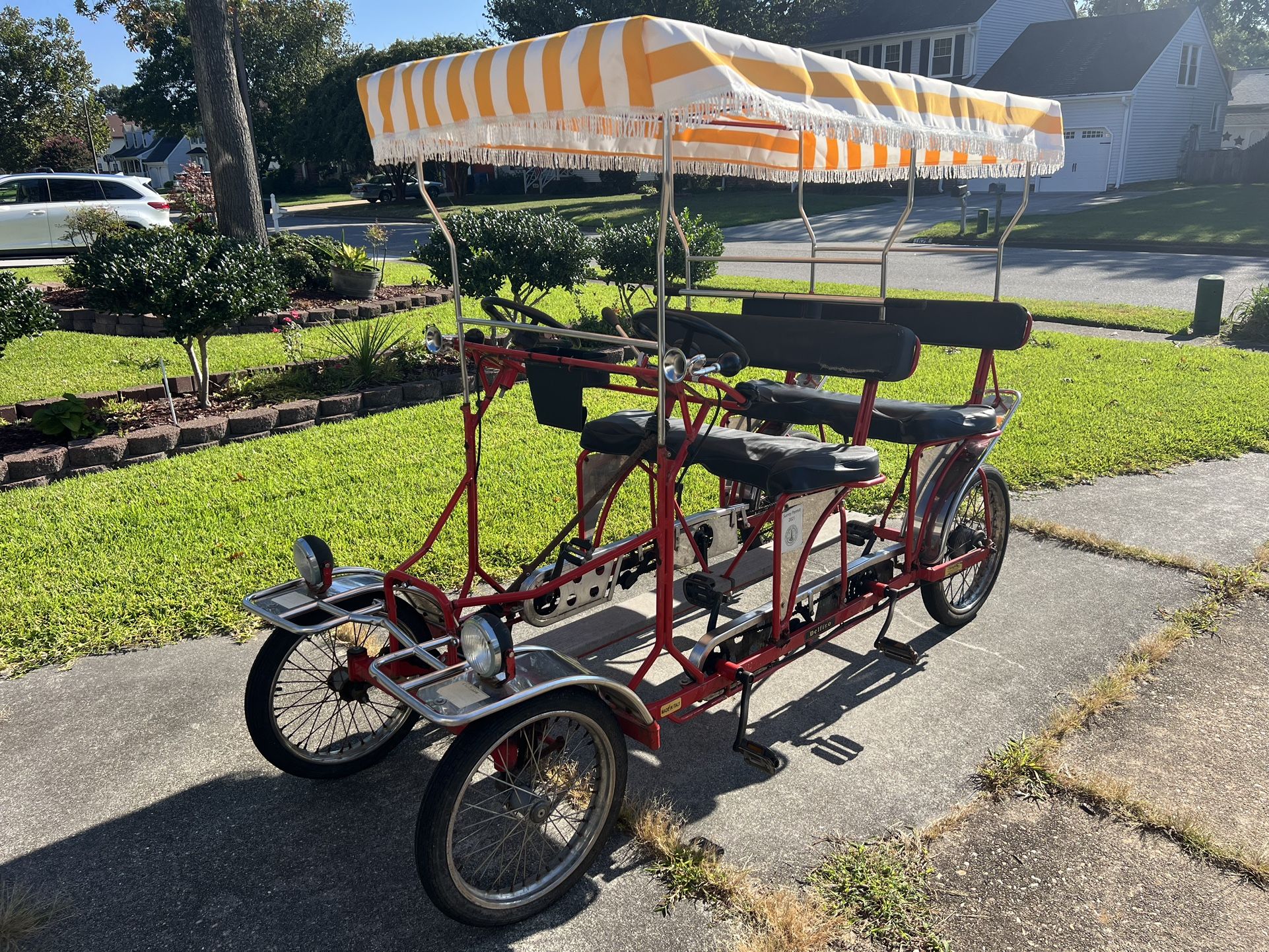 Ex Virginia Beach Oceanfront Surrey Bike Bicycle Beach Cruiser Go Cart Golf Cart