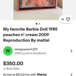 Peaches And Cream Barbie Doll 1985  