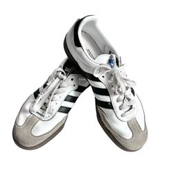 Adidas Samba OG Sneaker Shoes Mens Unisex 8 White Black Leather Suede