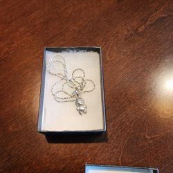 Collectible Custom 925 Sterling Silver 5.1g 4mm B/O Labubu Pendent With Rope Necklace 