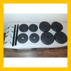 CAP Barbell 40-Pound Adjustable Cement Dumbbell Set – Versatile Vinyl Coated Weights for Home Gym