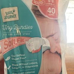 Little Journey Jumbo Pack Diapers Newborn 40 Ct