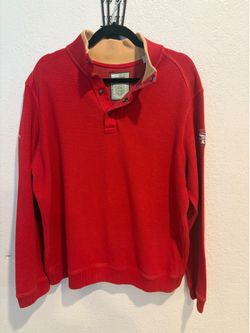TOMMY BAHAMA Sweater San Francisco 49rs Red 1/4 Snap Pullover