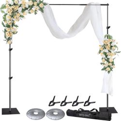 Pipe and Drape Photography Backdrop Stand Kit Adjustable Photo Background Stand 10ft x 8.5ft with Metal Base for Parties Weddings Birthday Party Event