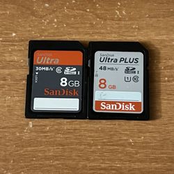 2 Pack SD Cards Ultra 8GB