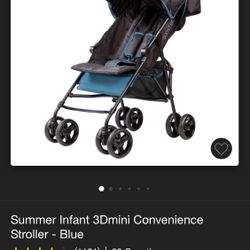 Summer Infant 3Dmini Convenience Stroller - Blue