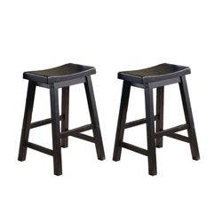Black Sand 24" H Bar Stools x2
