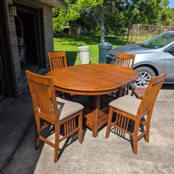 Wooden Counter Height Table 