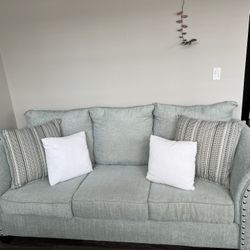 Couch With Couch Cover And Pillows