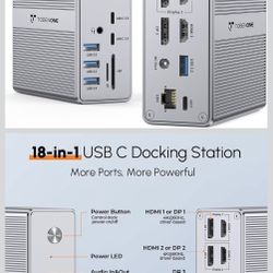 USB C DOCKING STATION - TOBEN-ONE - 3 Screens