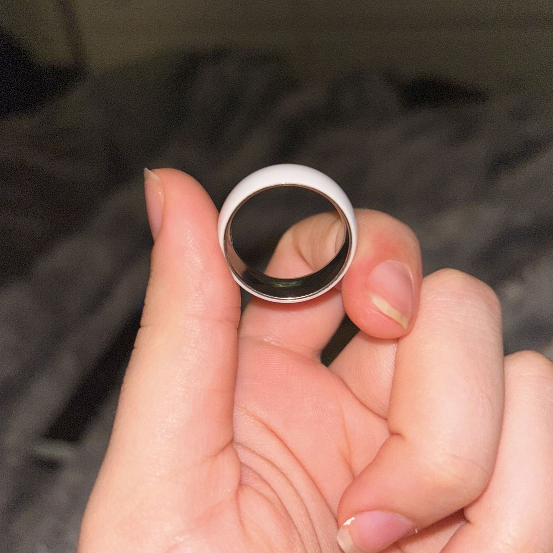 Size 10 White And Silver Ring (Gem Foundry On Etsy)