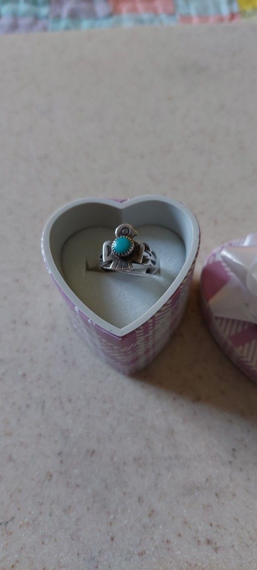 Turquoise Sterling Silver Ring Vintage