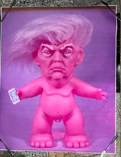 Donald Trump Troll Trolls Doll Giant Poster MAKE ART GREAT AGAIN MAGA Republican Democrat Politics USA Americana