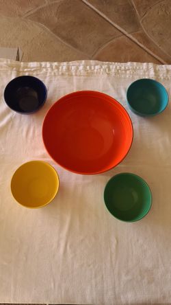 5- Pc Vintage Fiesta Popcorn set