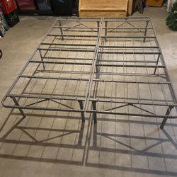 14” High Quad Fold Steel Platform Bed Frame, Queen