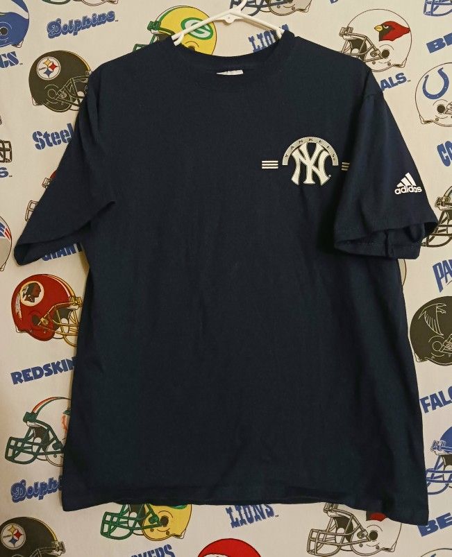 Vintage Vntg 2003 Adidas New York NY Yankees MLB Baseball Tee Shirt 