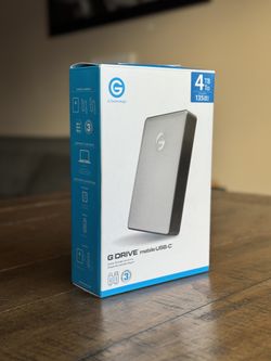 G-Technology 4TB G-DRIVE Mobile USB-C Portable External Hard Drive | O609