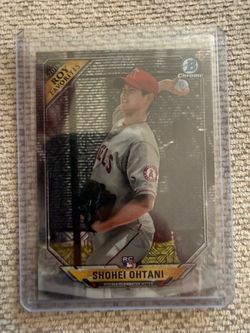 2018 bowman chrome mojo refractor Shoehi Ohtani RC refractor, not Kobe, jordan, LeBron, wemby, Flagg, Topps