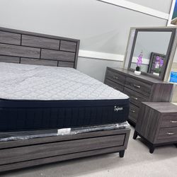 4pc Queen Bedroom Set 🔥 Take It Home With Only $50 Down 