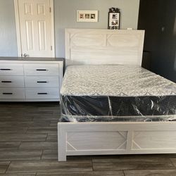 New Queen Bedroom Set With Mattress Included!