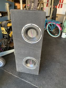 Subwoofer Truck Box and Speakers Audiobahn