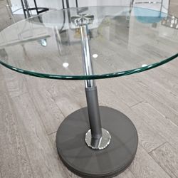 Ulnique Contemporary Glasstop End or Display Table