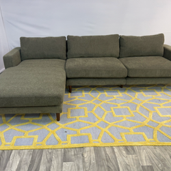 ( Delivery Available ) Burrow Ember Sage Green Sectional Couch