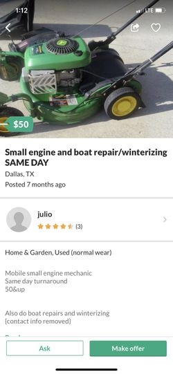 Buyer beware does not back his work