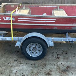 14’ Lowe Aluminum Boat And Trailer 