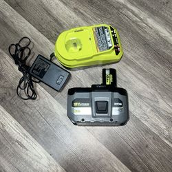 RYOBI 18V HIGH PERFORMANCE 6AH BATTERY WITH CHARGER