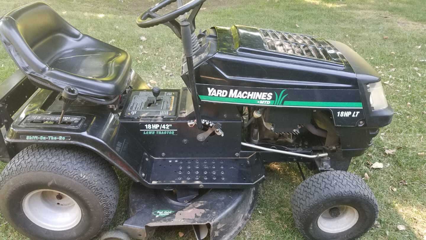 18HP 42” MTD Yard Machines Riding Lawnmower