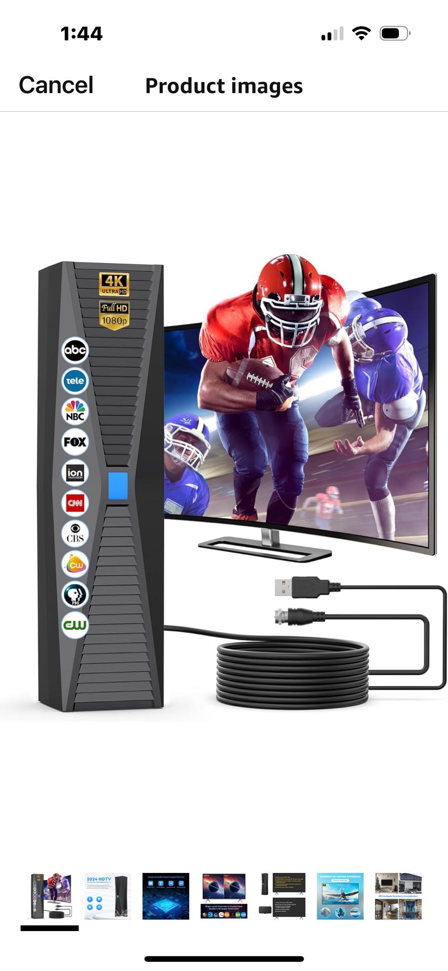 2025 Tv Antenna, Tv Antenna for Smart TV, HD TV Antenna Indoor for Local Channels, TV Indoor/Outdoor, Television Antenna Perfect 1k Miles Long Range R