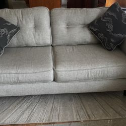 Two Soft Grey New Sofas.