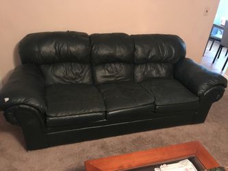 Green black sofa