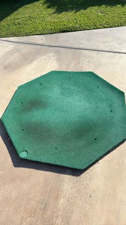 Octagonal Green Artificial Turf Golf Mat