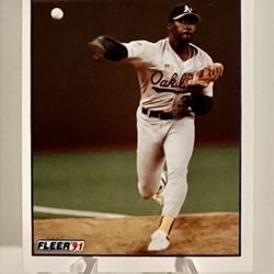 1991 Fleer World Series ‘90 #6 Dave Stewart Oakland