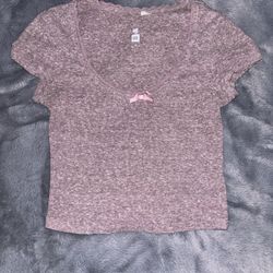 Purple Cropped Shirt