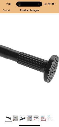Black Tension Curtain Rod