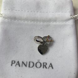 PANDORA TWO-TONE HAPPY ANNIVERSARY DANGLE CHARM