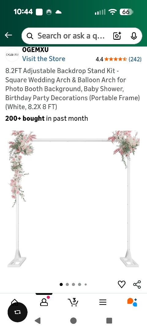 8ft Back Drop / Arch