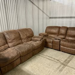 Brow Sofa and Love Seat Recliners 