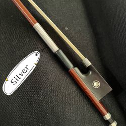 4/4 Violin Bow With Silver Wending 