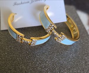 Sparkly and fun  hoops earrings