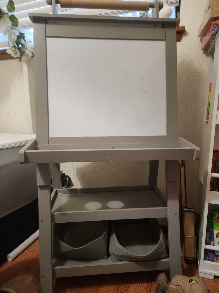 Kids Easel-white Board And Chalk Board