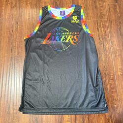 LA Lakers Jersey Men's Sz XL LGBTQ PRIDE Night 2023 Rare Giveaway Preowned Good! 