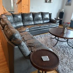 Natuzzi Leather Queen Sleeper Couch
