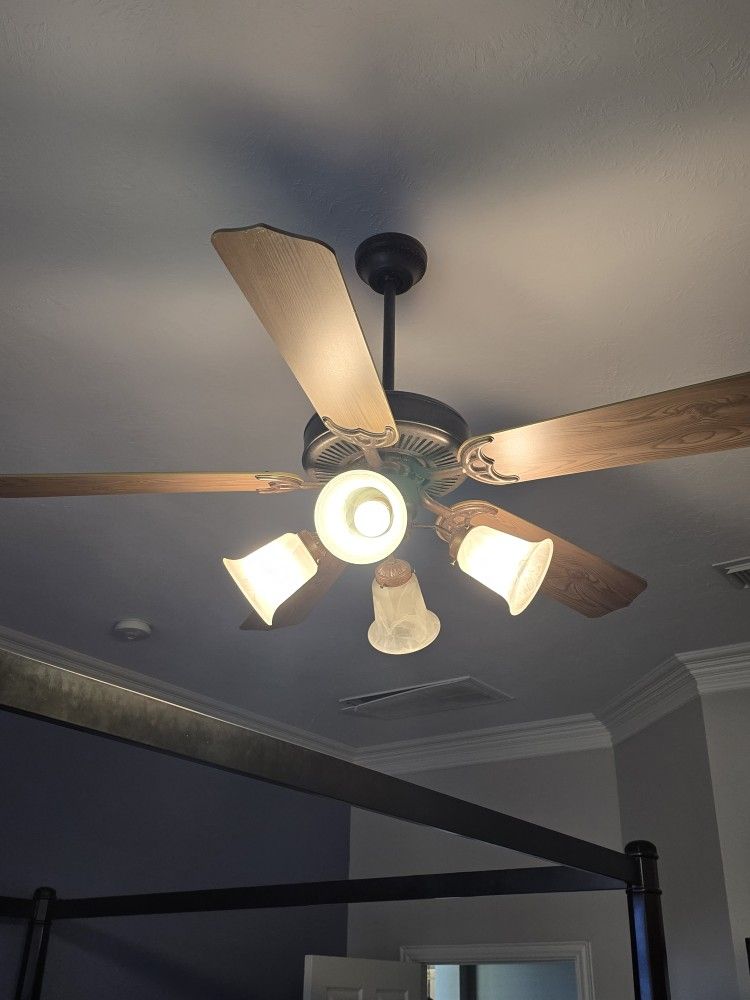 3 Working Fans With Lights- Removed By An Electrician And Ready For Pick Up